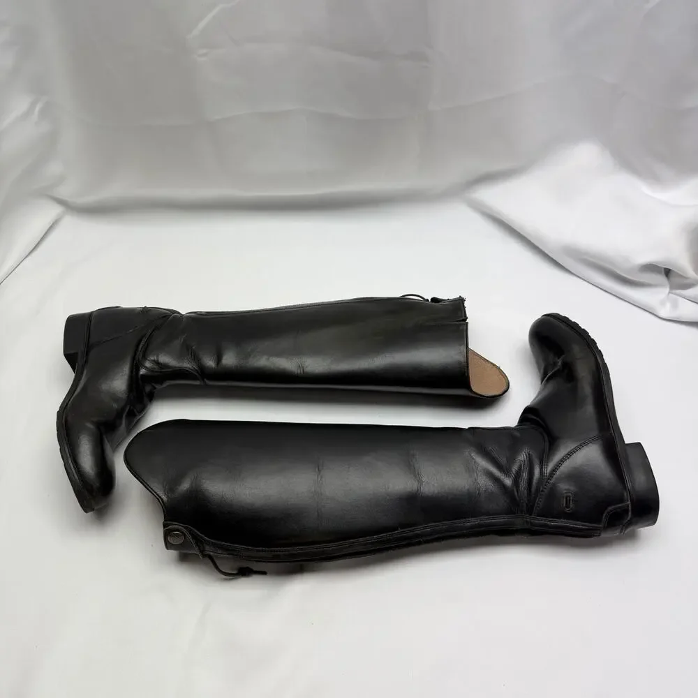 MOUNTAIN HORSE BOOTS Women's 8 Black Leather Tall English Equestrian Riding 39/8